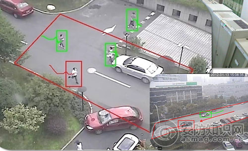 某些重要危险区域如罐区,装置区,仓储区等,设置人员徘徊检测规则